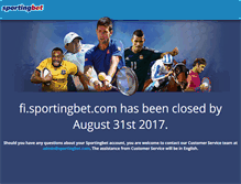 Tablet Screenshot of fi.sportingbet.com